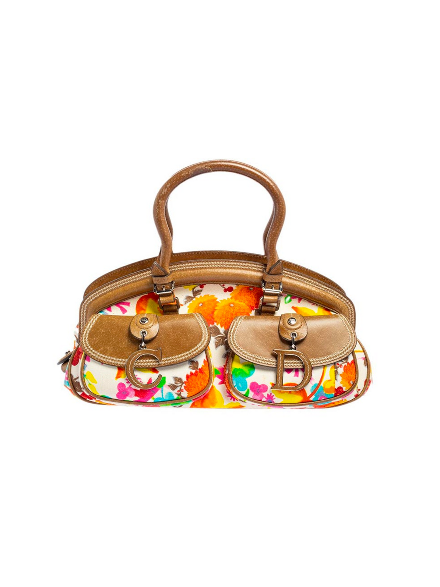 Christian Dior 2006 Floral Double CD Charm Bag