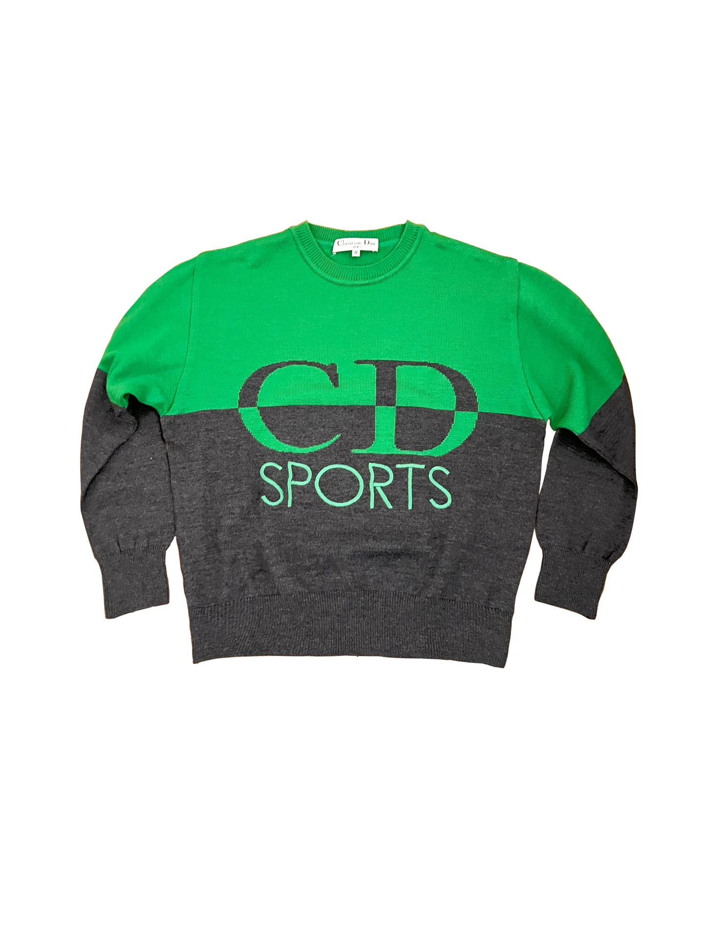 Christian Dior Sports 1990s Wool Two Tone Sweater