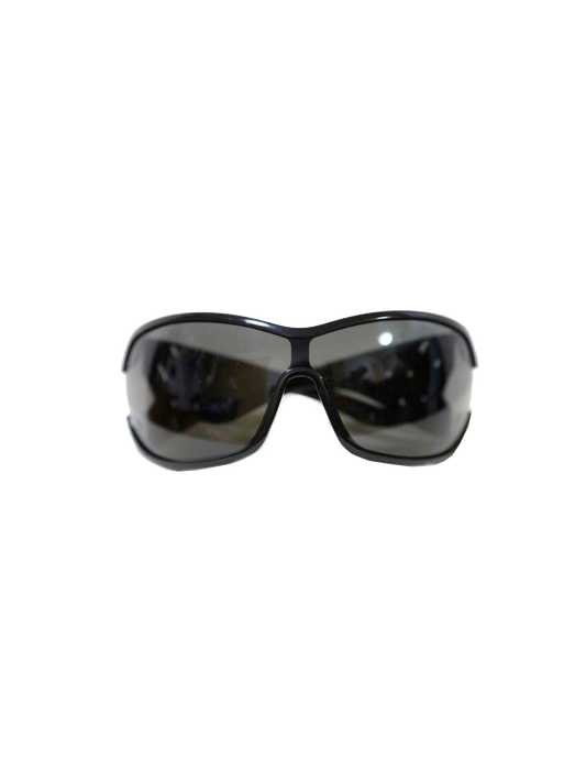 Christian Dior 2000s Sports Shield Black Sunglasses