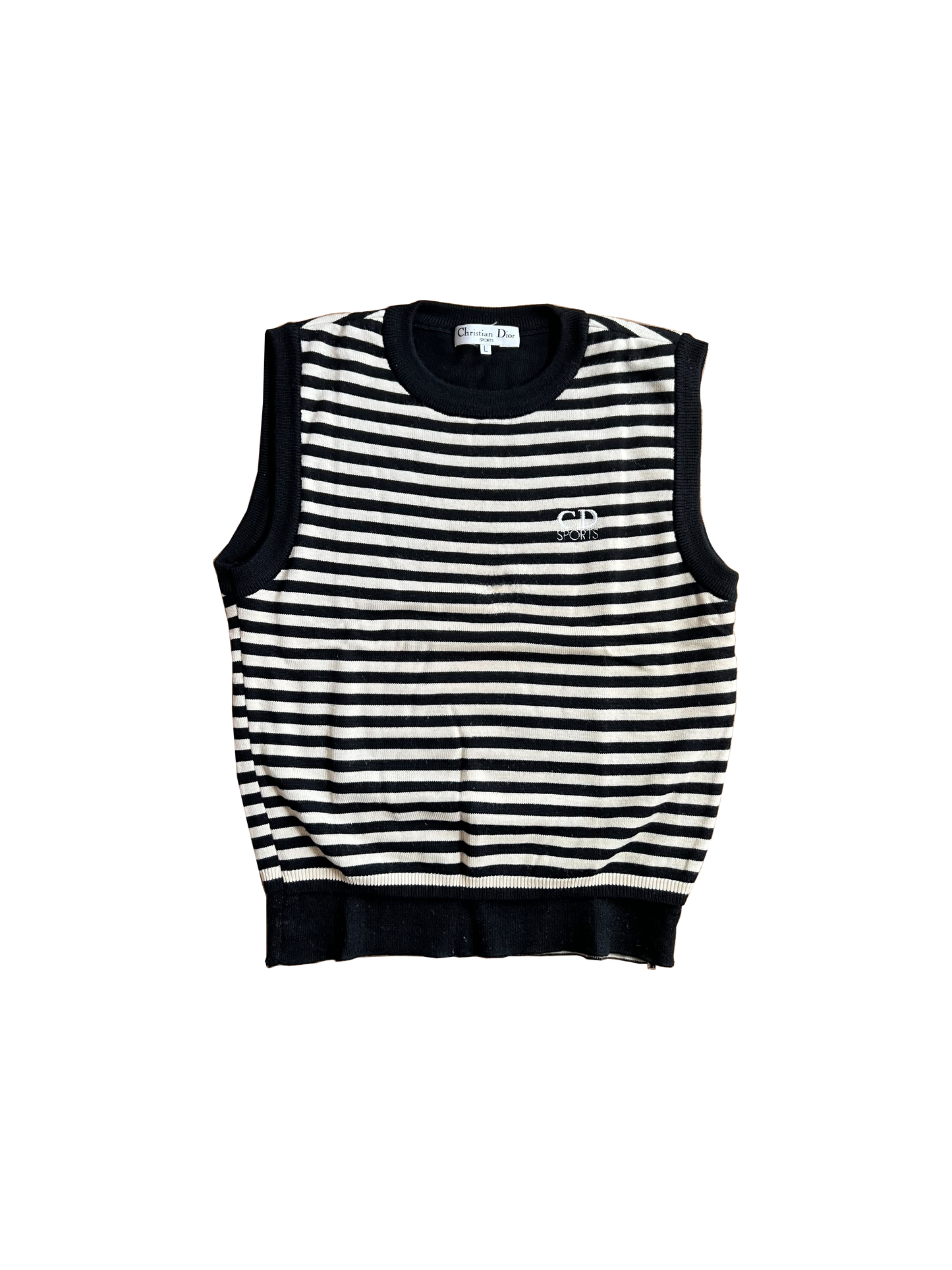 Christian Dior 1990s CD Sports Striped Vest