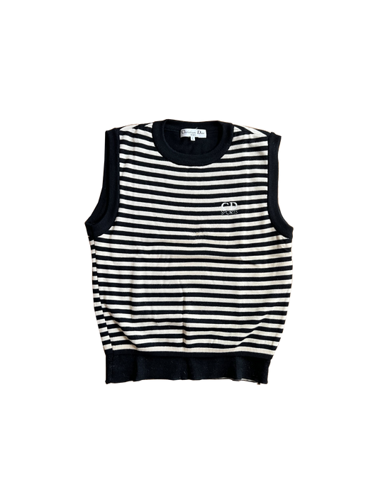 Christian Dior 1990s CD Sports Striped Vest