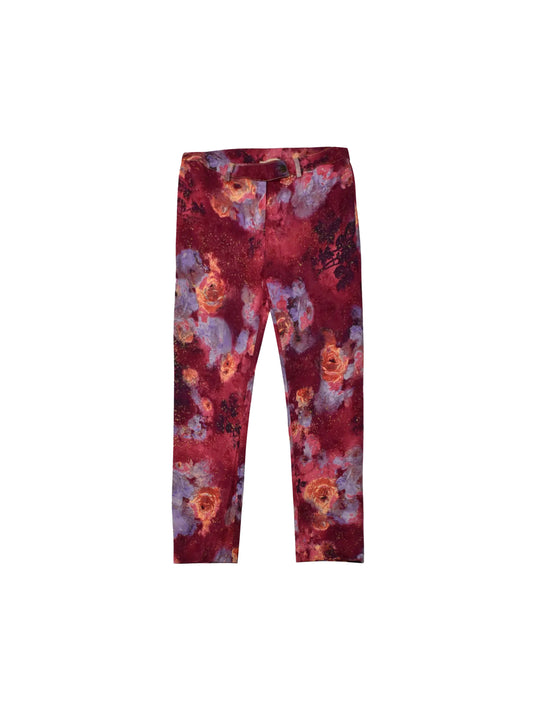 Roberto Cavalli 2000s Rose Galaxy Printed Pants