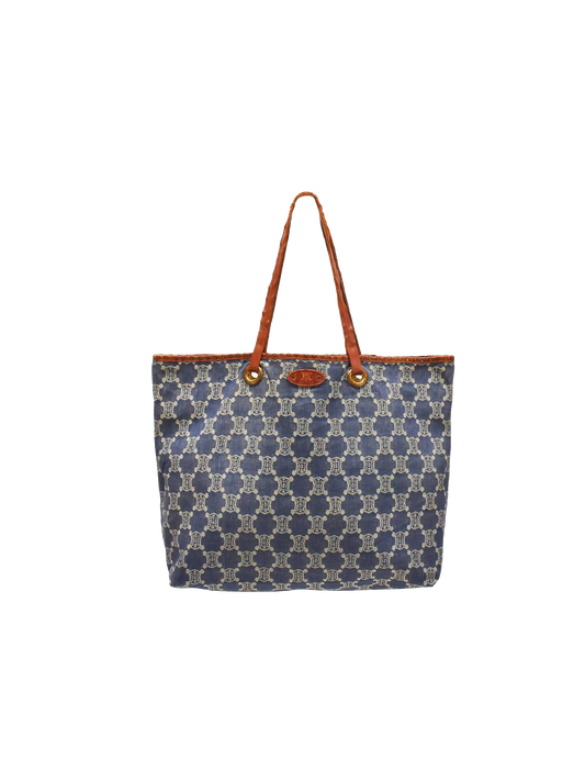 Celine 2004 Denim Monogram Tote Bag