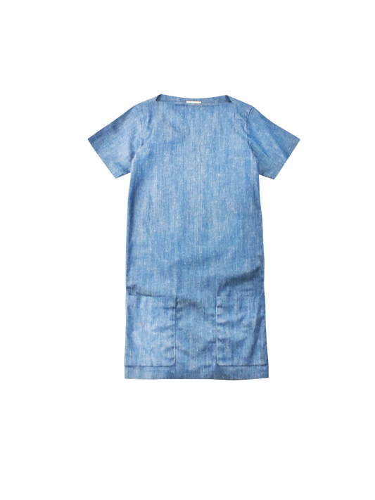 Celine 1990s Denim Blue Shift Dress