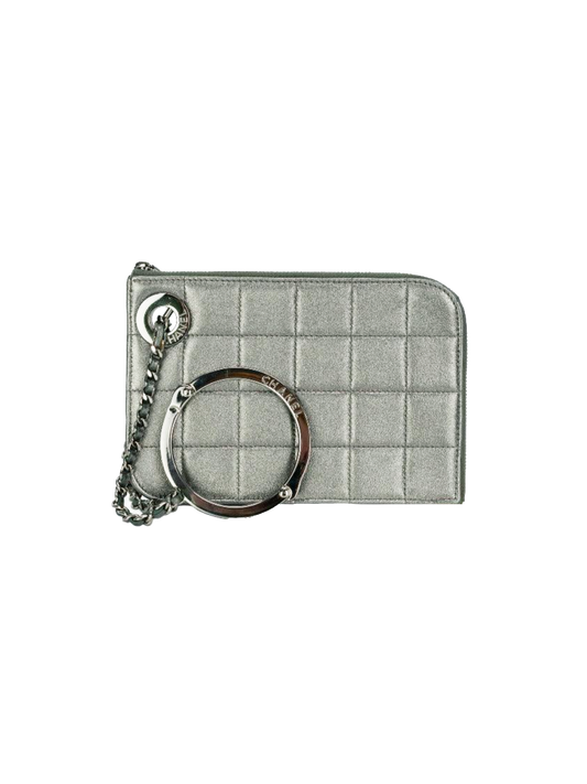Chanel Spring 2002 Runway Silver Handcuff Clutch