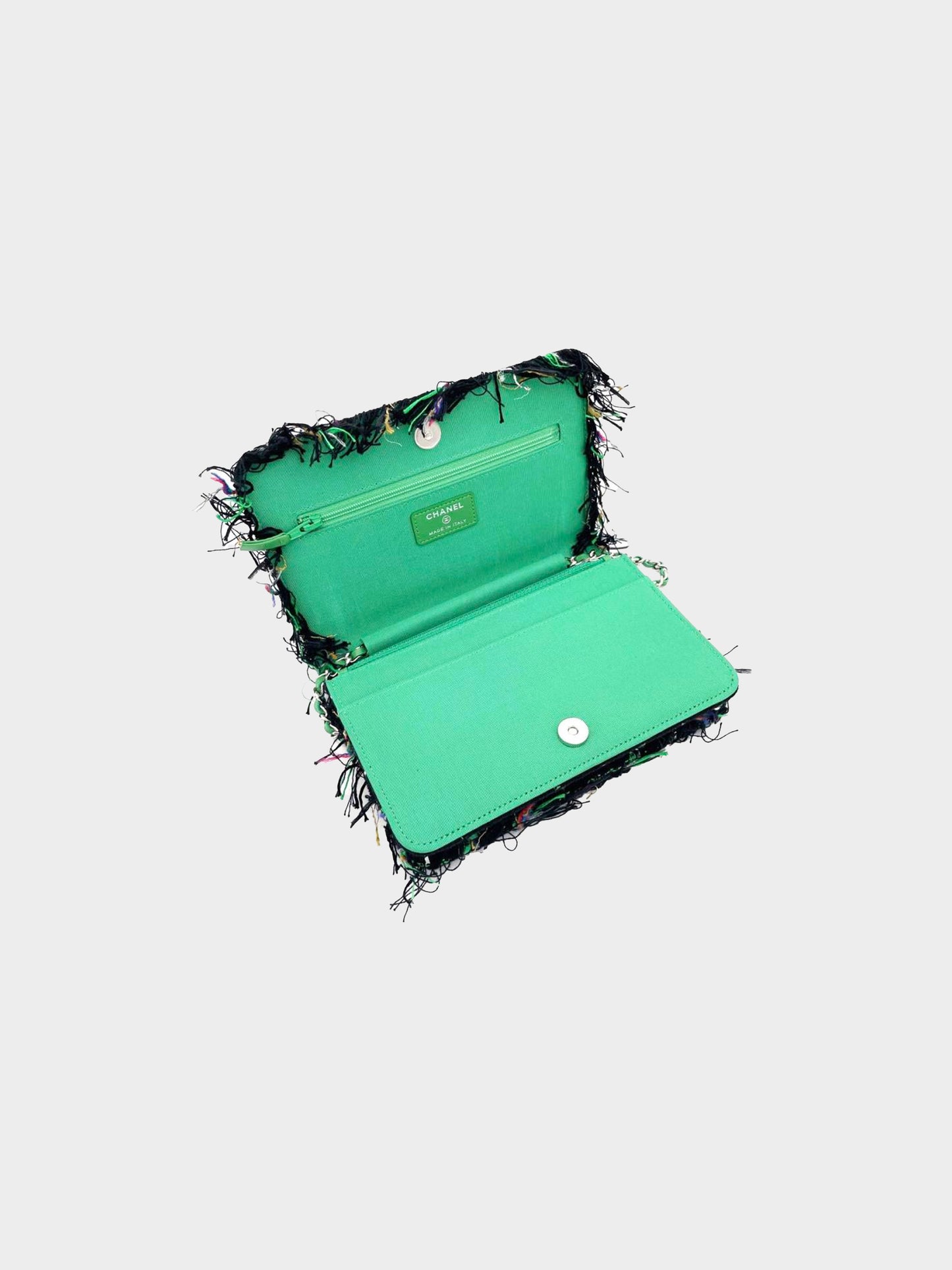 Chanel Spring 2017 Robot Tweed Wallet on a Chain