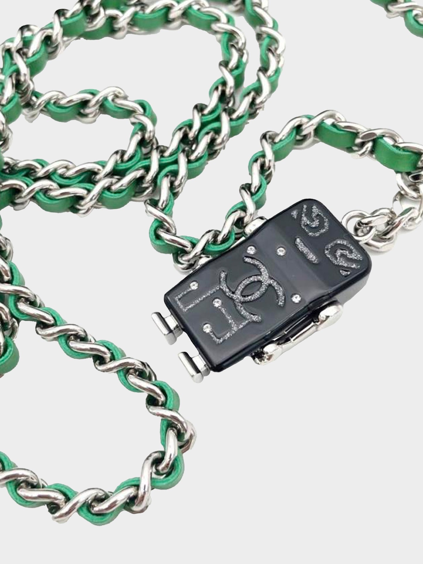 Chanel Spring 2017 Robot Tweed Wallet on a Chain