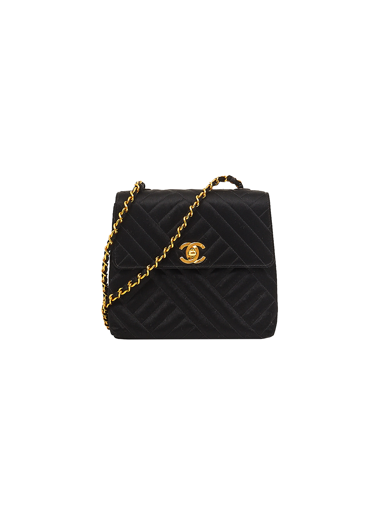 Chanel 1994 Satin 24K Gold Bag