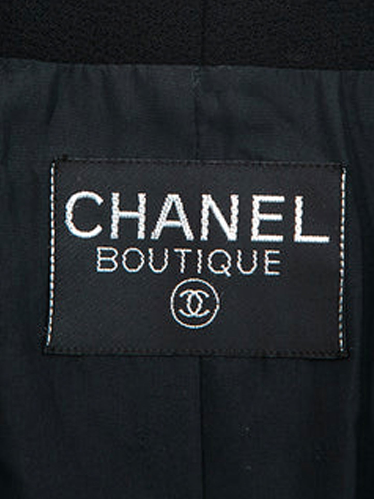 Chanel 1980s Black Tweed Front Pocket Jacket