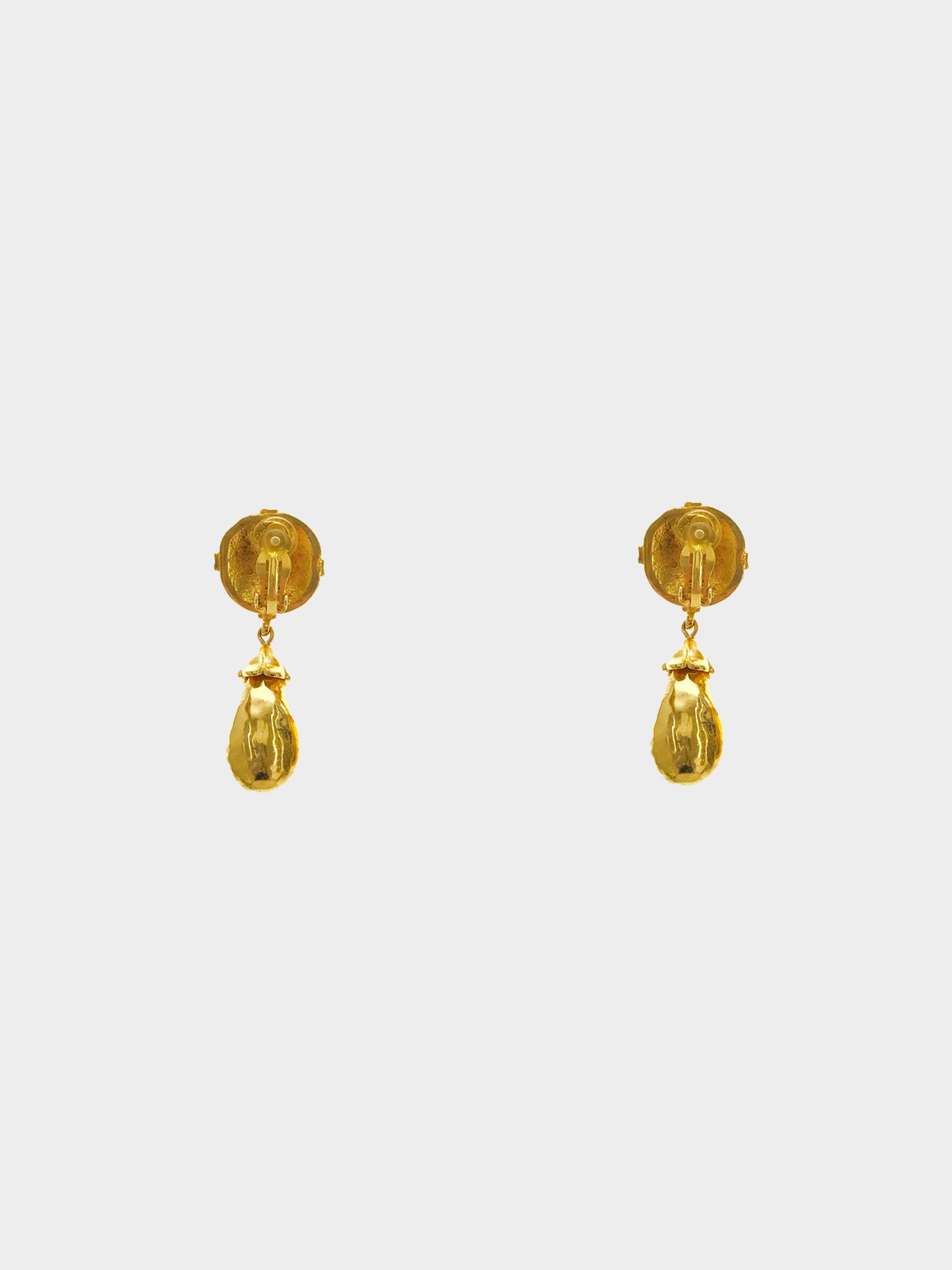Chanel Fall 1997 Gold Pendant Earrings