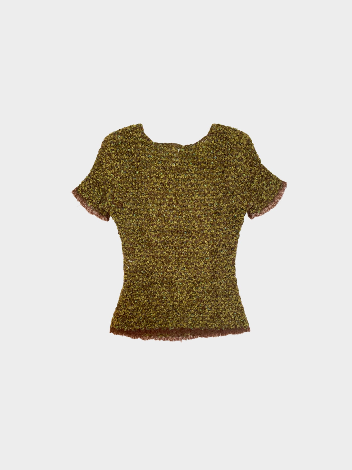 Chanel AW 1998 Tweed Mohair Knit Top
