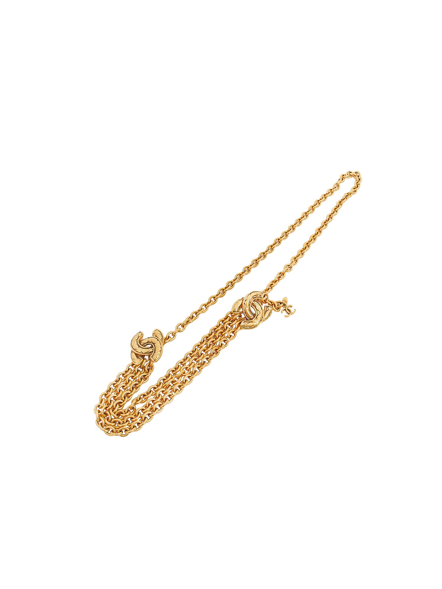 Chanel 1980s Layered Chain Logo Belt