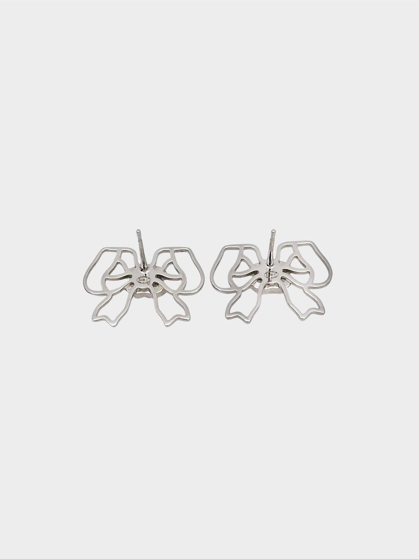 Chanel Spring 2018 Logo Bow Earrings