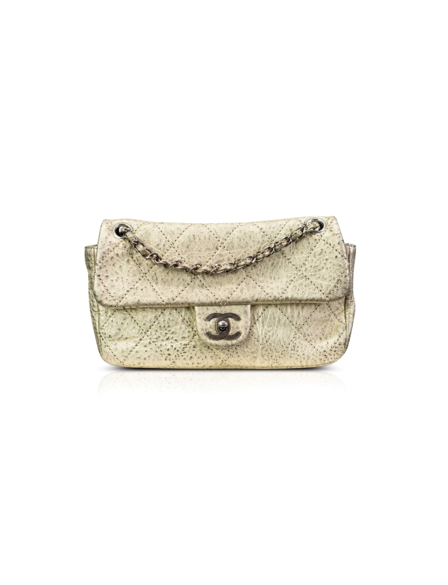Chanel 2000s Rare Vintage Bronze Flap Bag