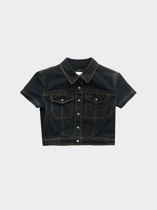 Chanel 1997 AW Denim Button Up Top