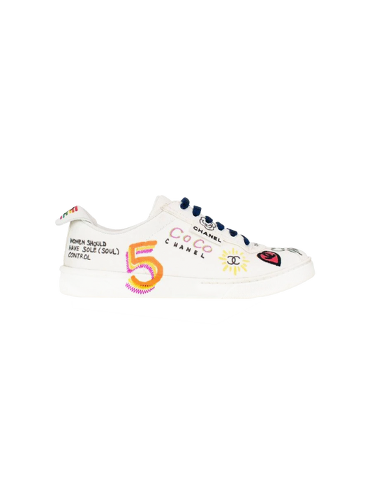 Chanel 2019 Printed Graffiti Pharell Sneakers