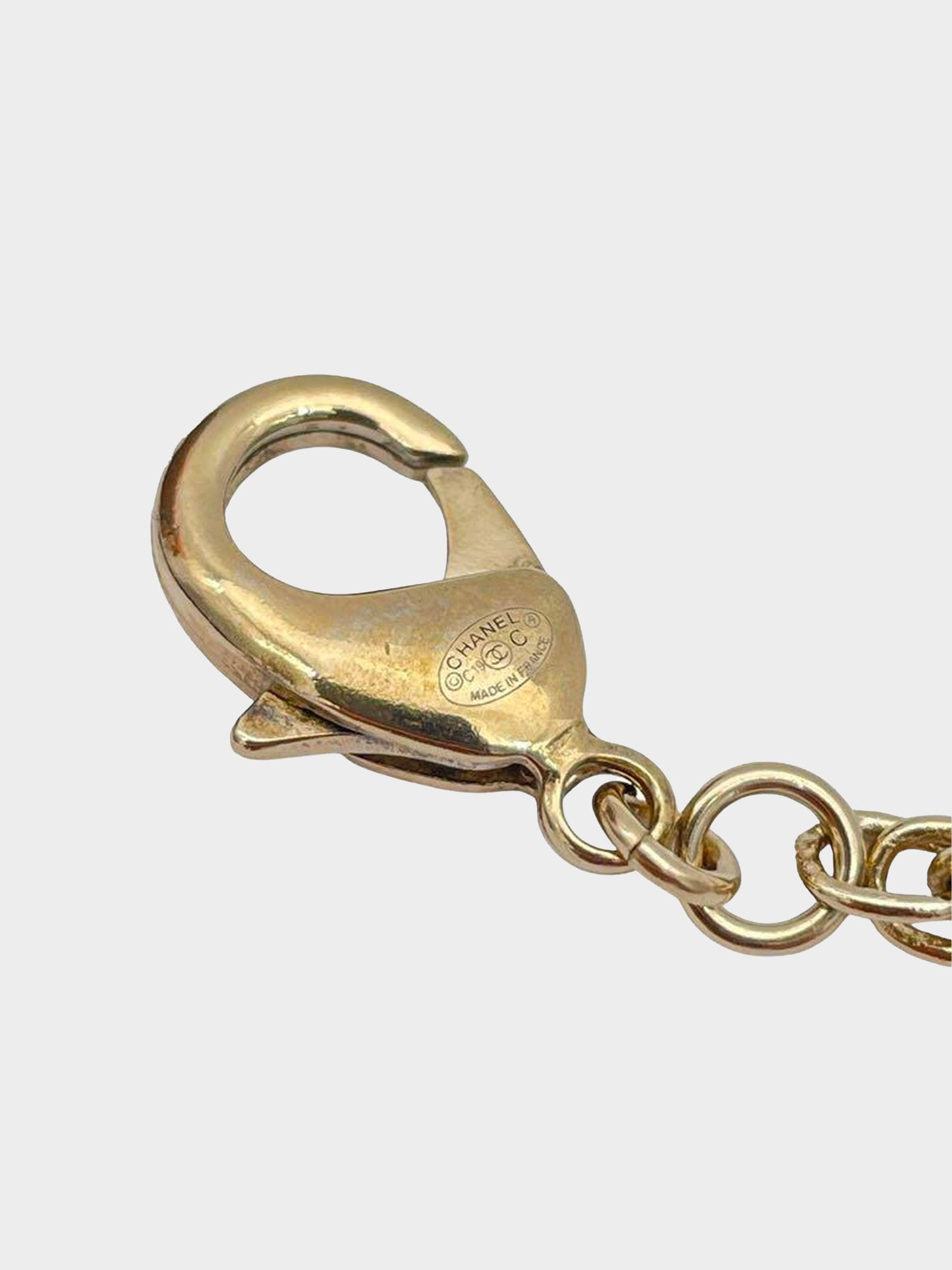 Chanel 2019 Cruise Pearl Charm Logo Necklace