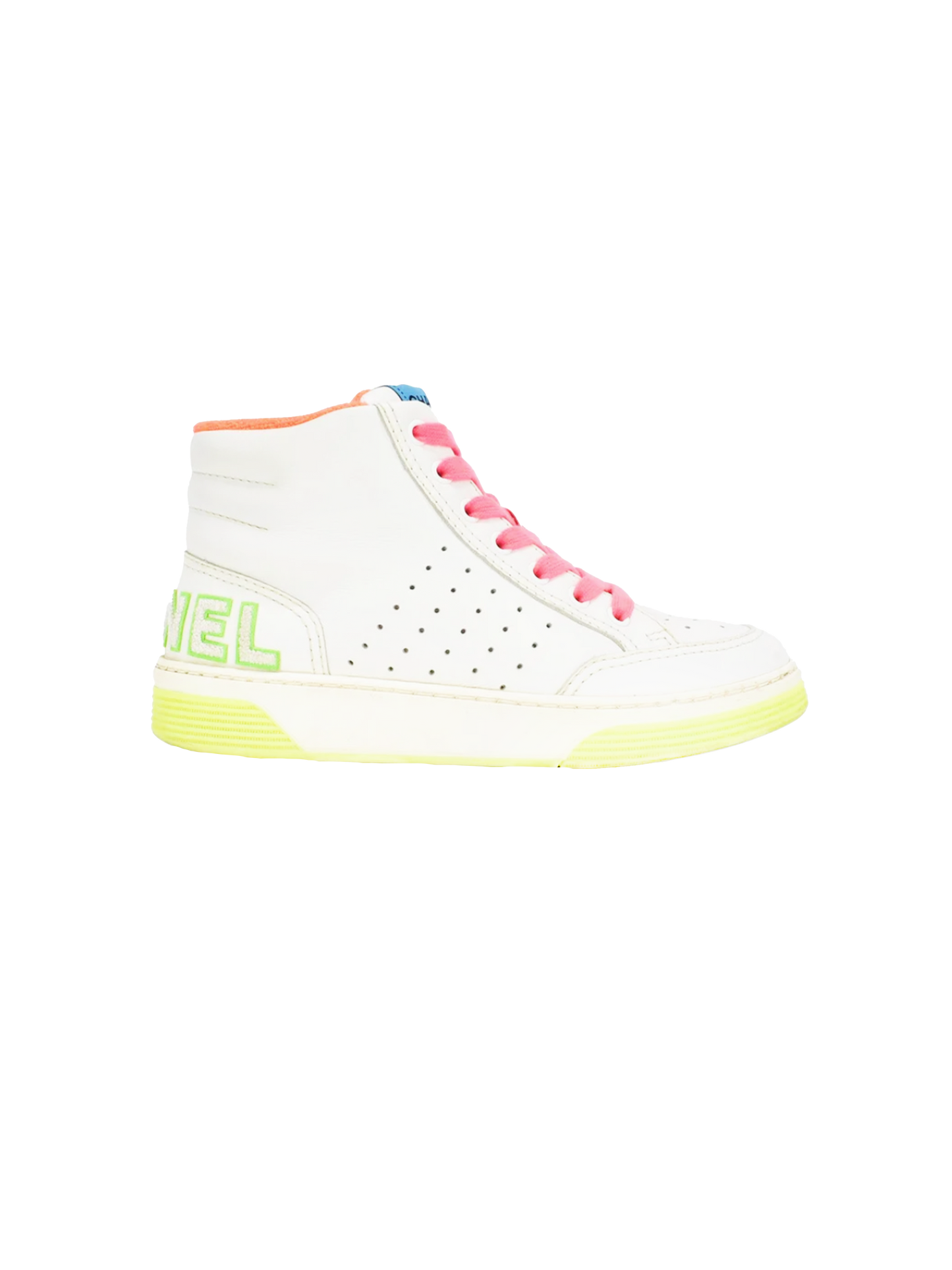 Chanel 2020 Neon High Top Logo Sneakers