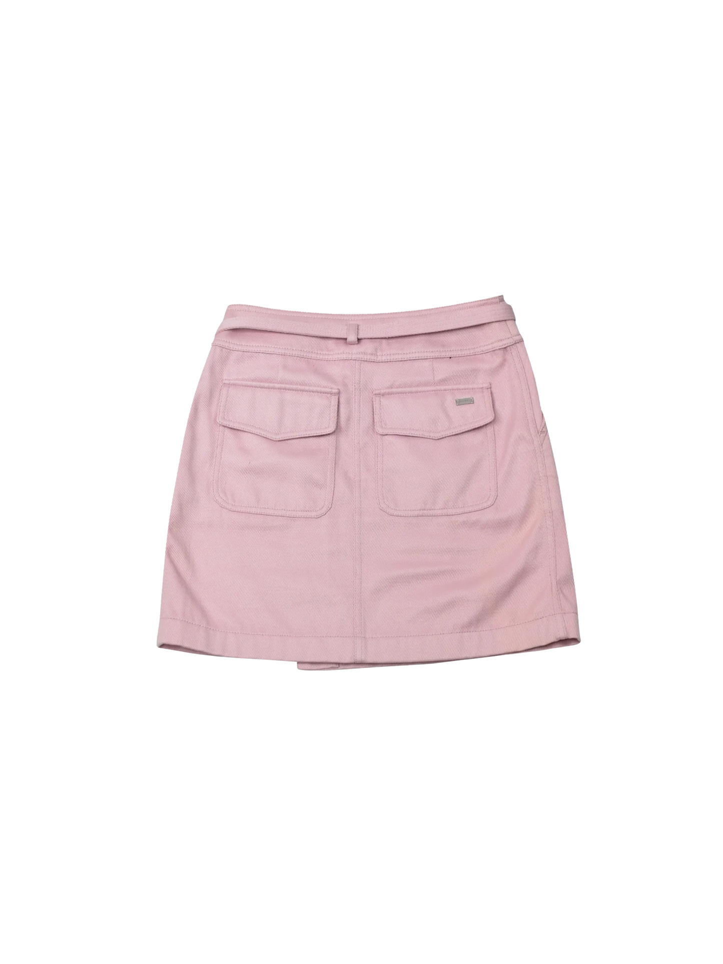 Chanel 2000 SS Pink Buckle Wrap Skirt