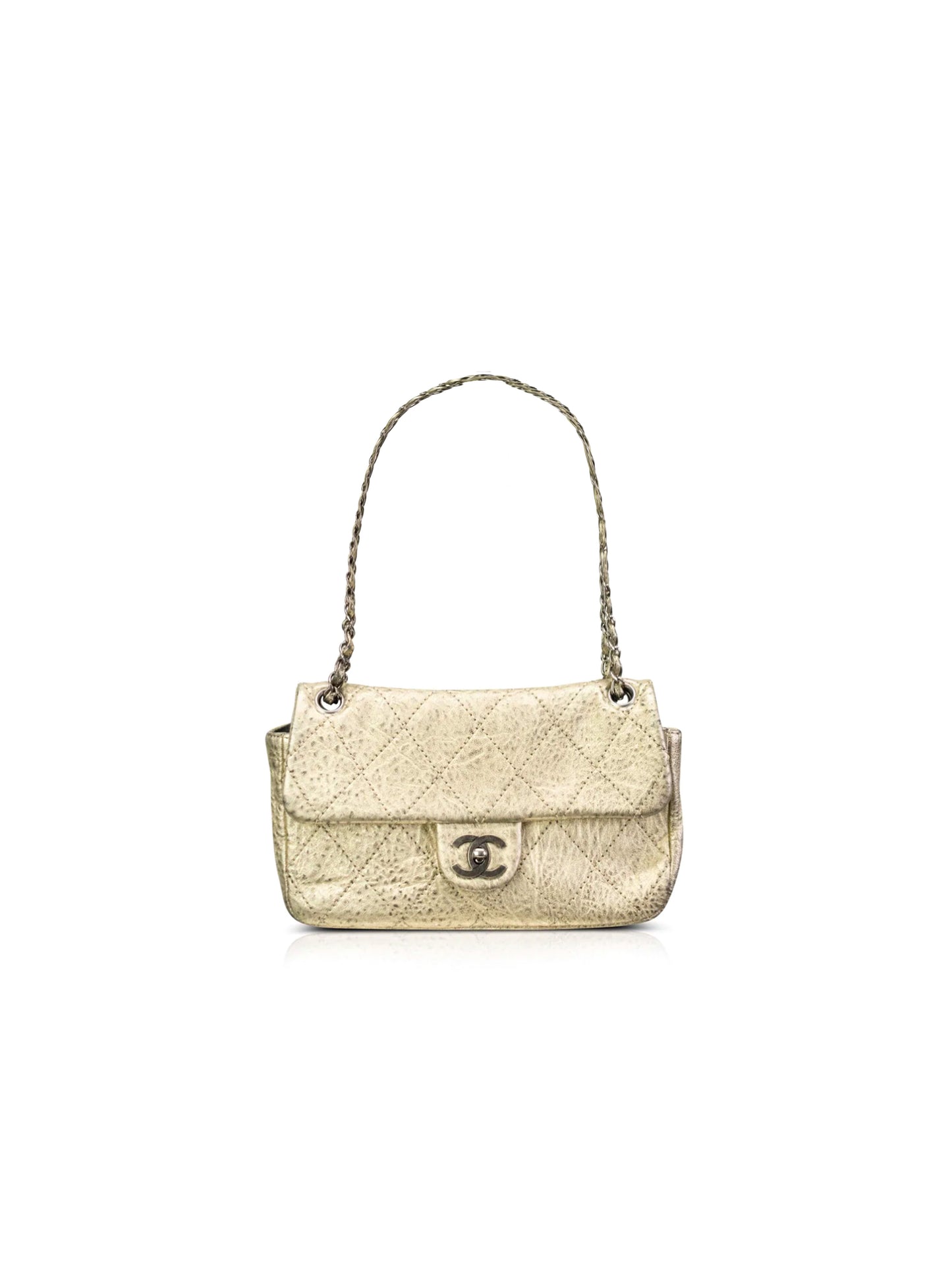 Chanel 2000s Rare Vintage Bronze Flap Bag