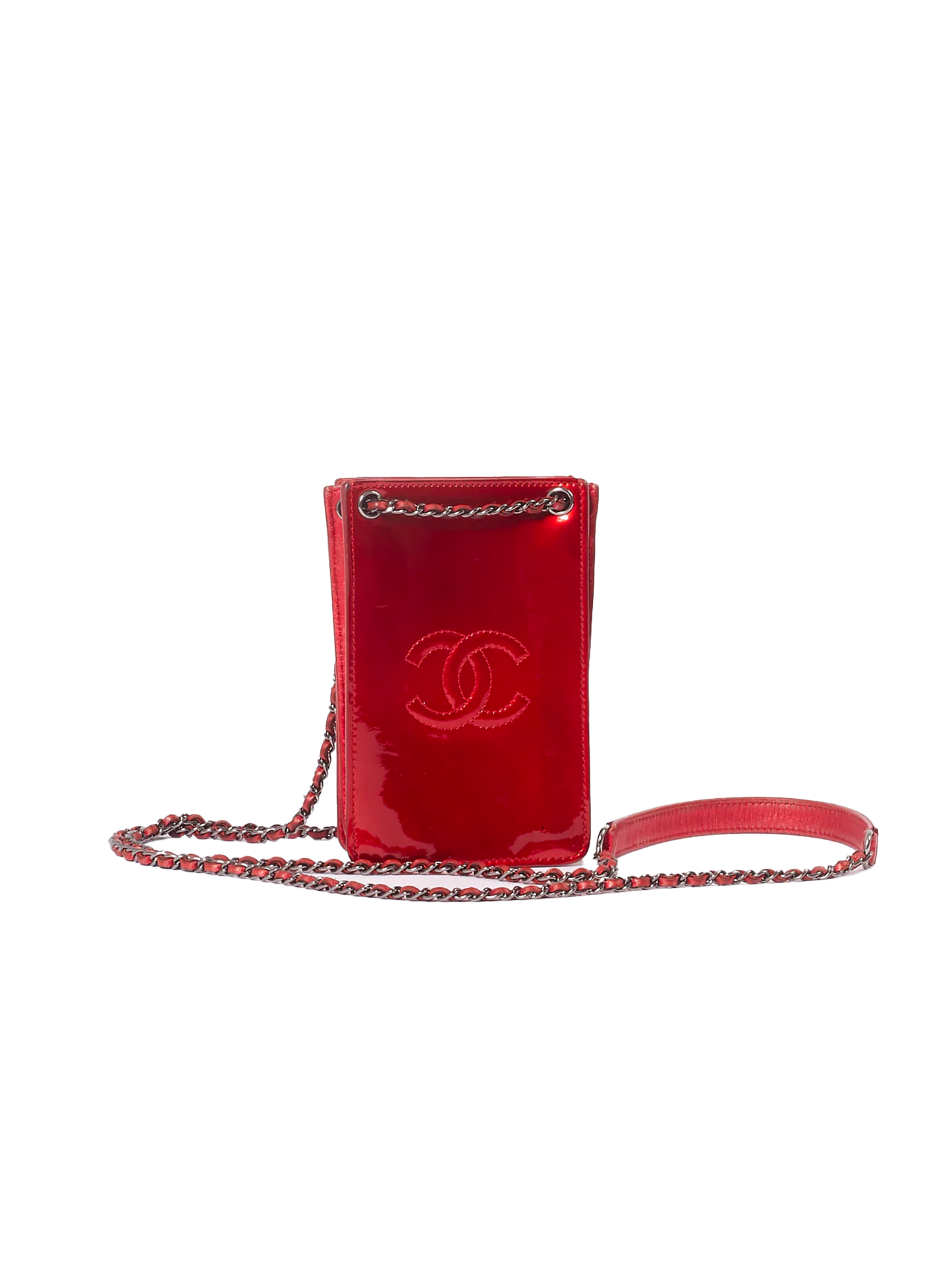 Chanel Spring Summer 2014 Red Chain Phone Holder