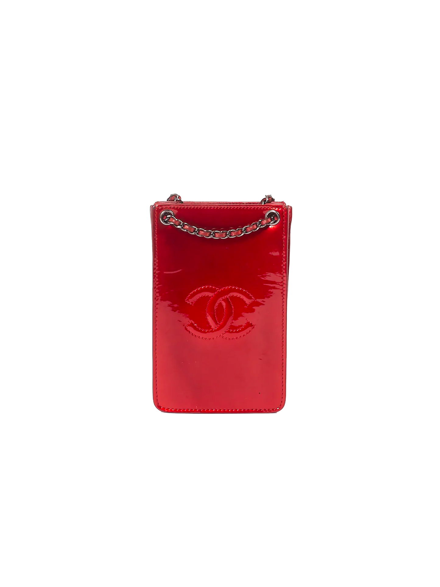 Chanel Spring Summer 2014 Red Chain Phone Holder