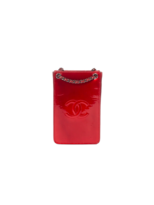 Chanel Spring Summer 2014 Red Chain Phone Holder