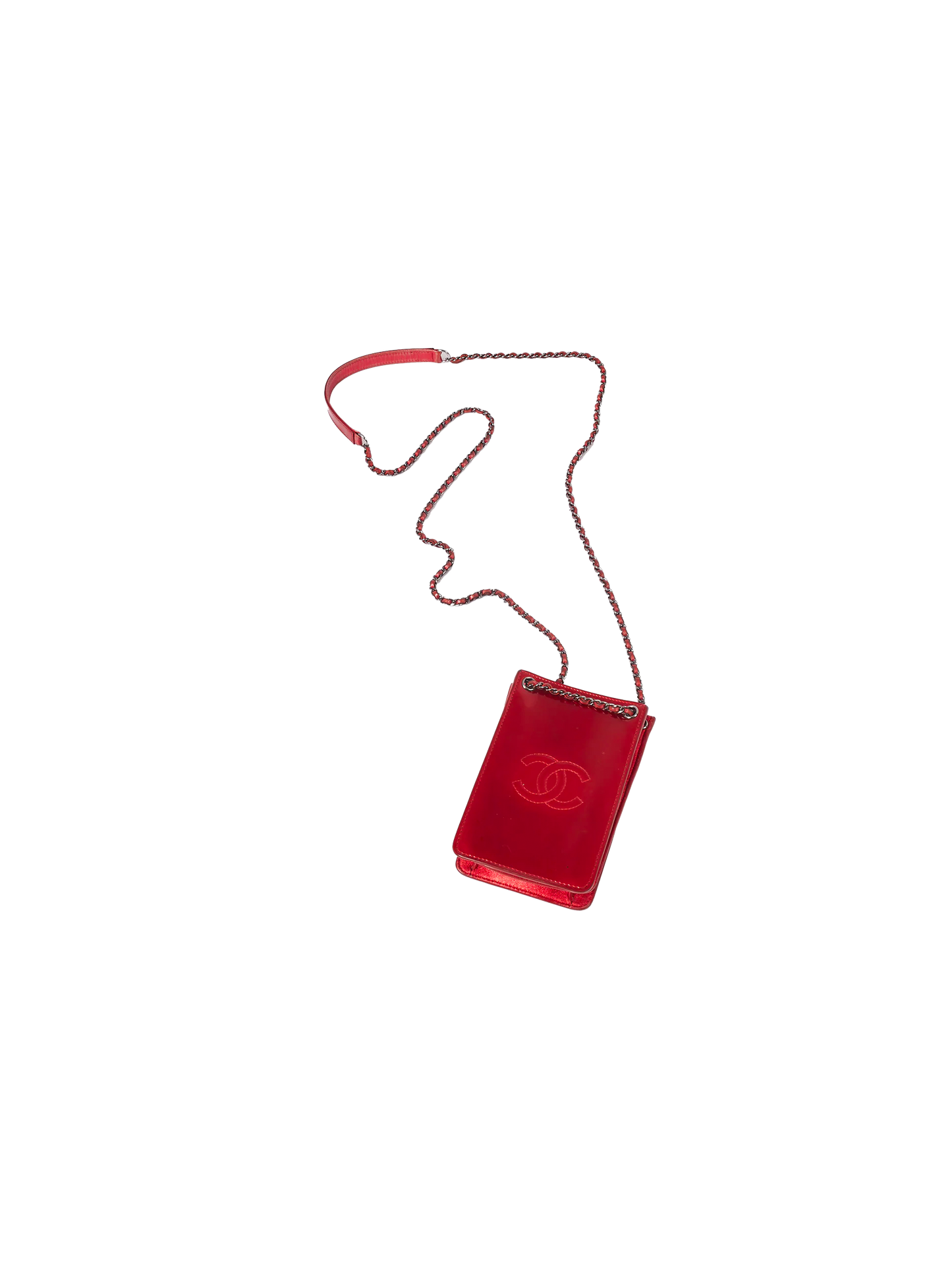 Chanel Spring Summer 2014 Red Chain Phone Holder