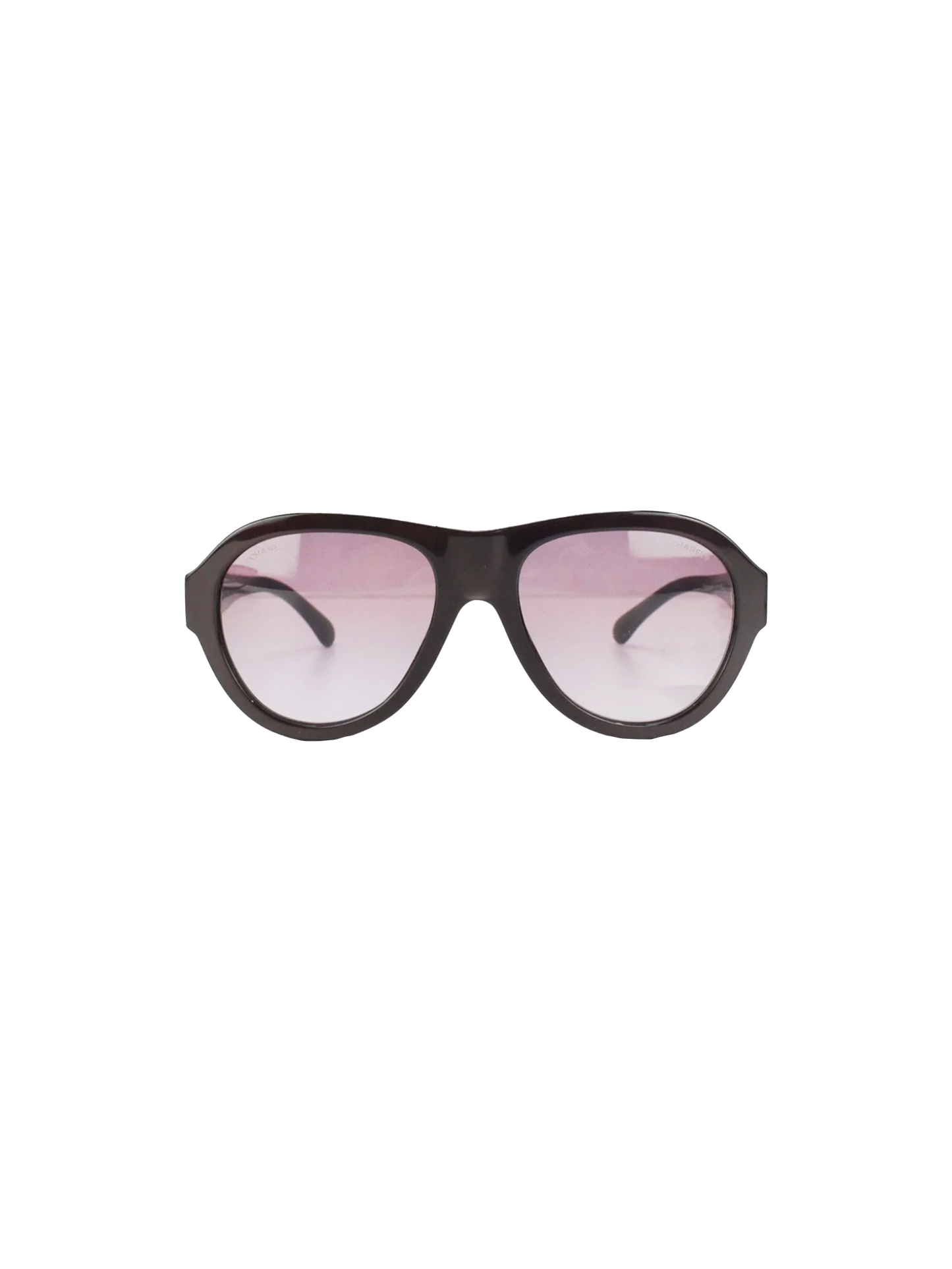 Chanel 2000s Purple Logo Sunglasses