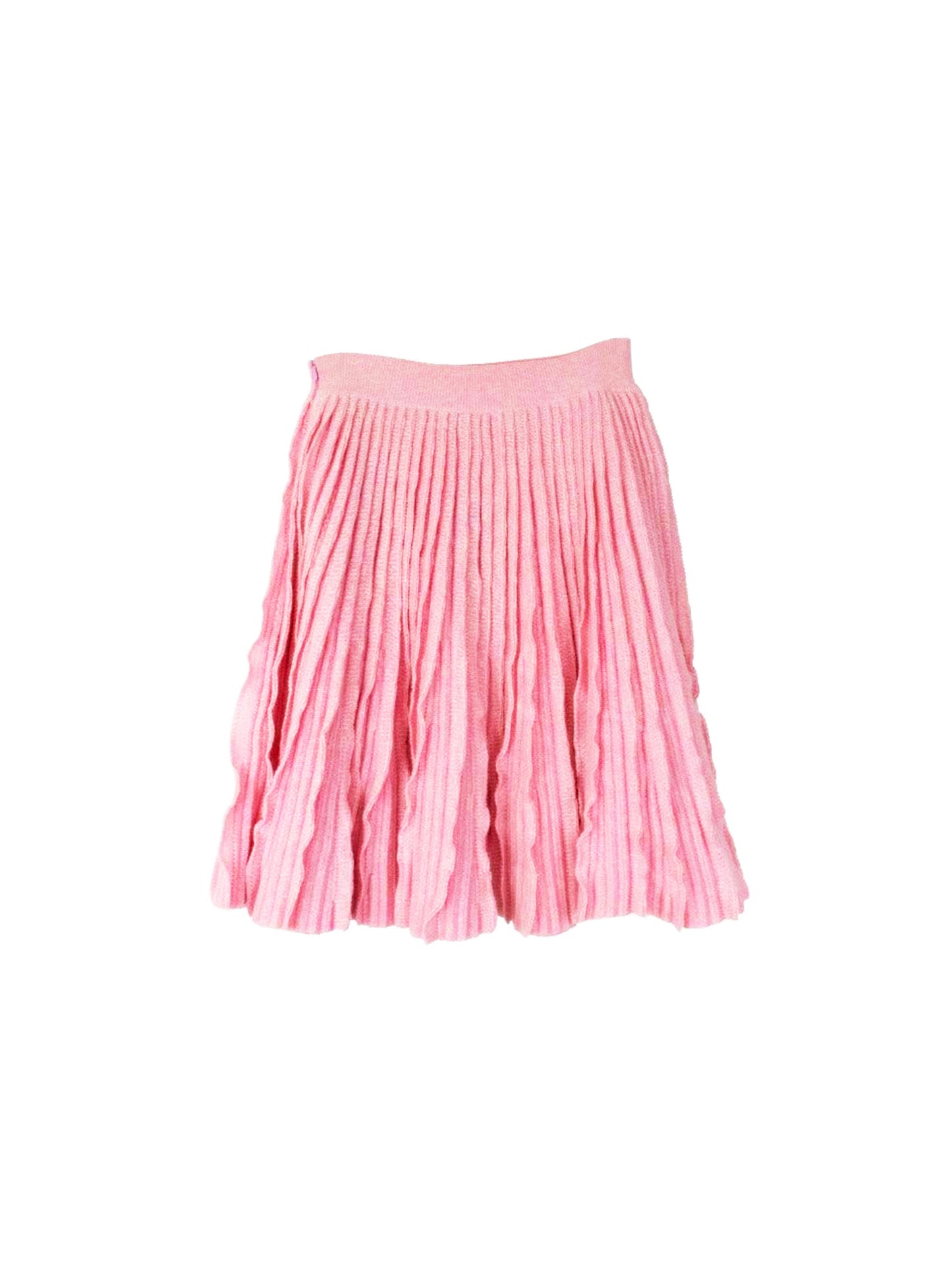 Chanel 2010s Karl Lagerfed Pink Pleated Cashmere Skirt