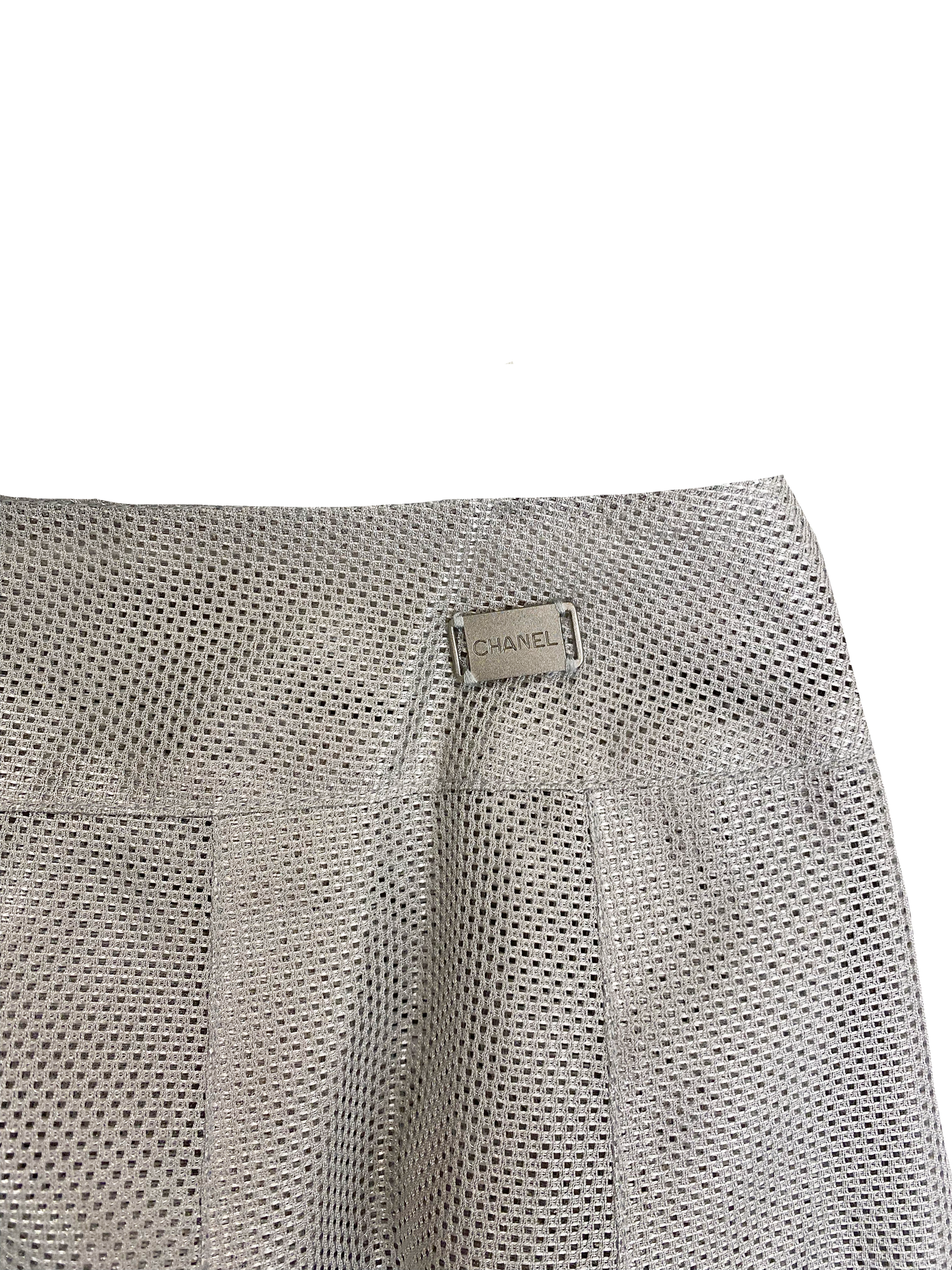 Chanel 1999 Silver Mesh Skirt