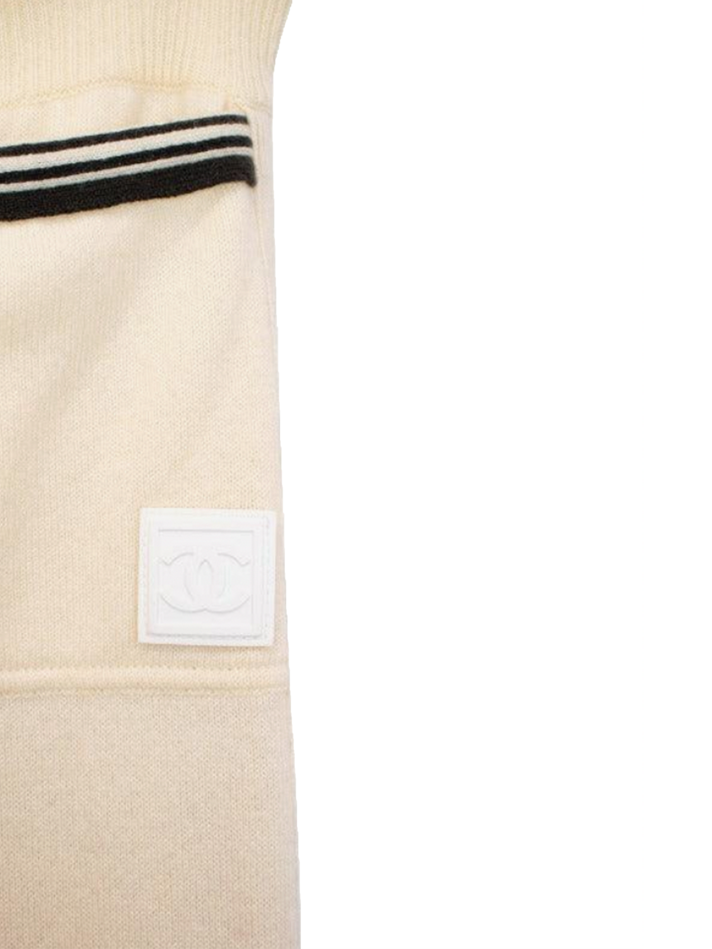 Chanel 2000s Cream Cashmere Sport Pants