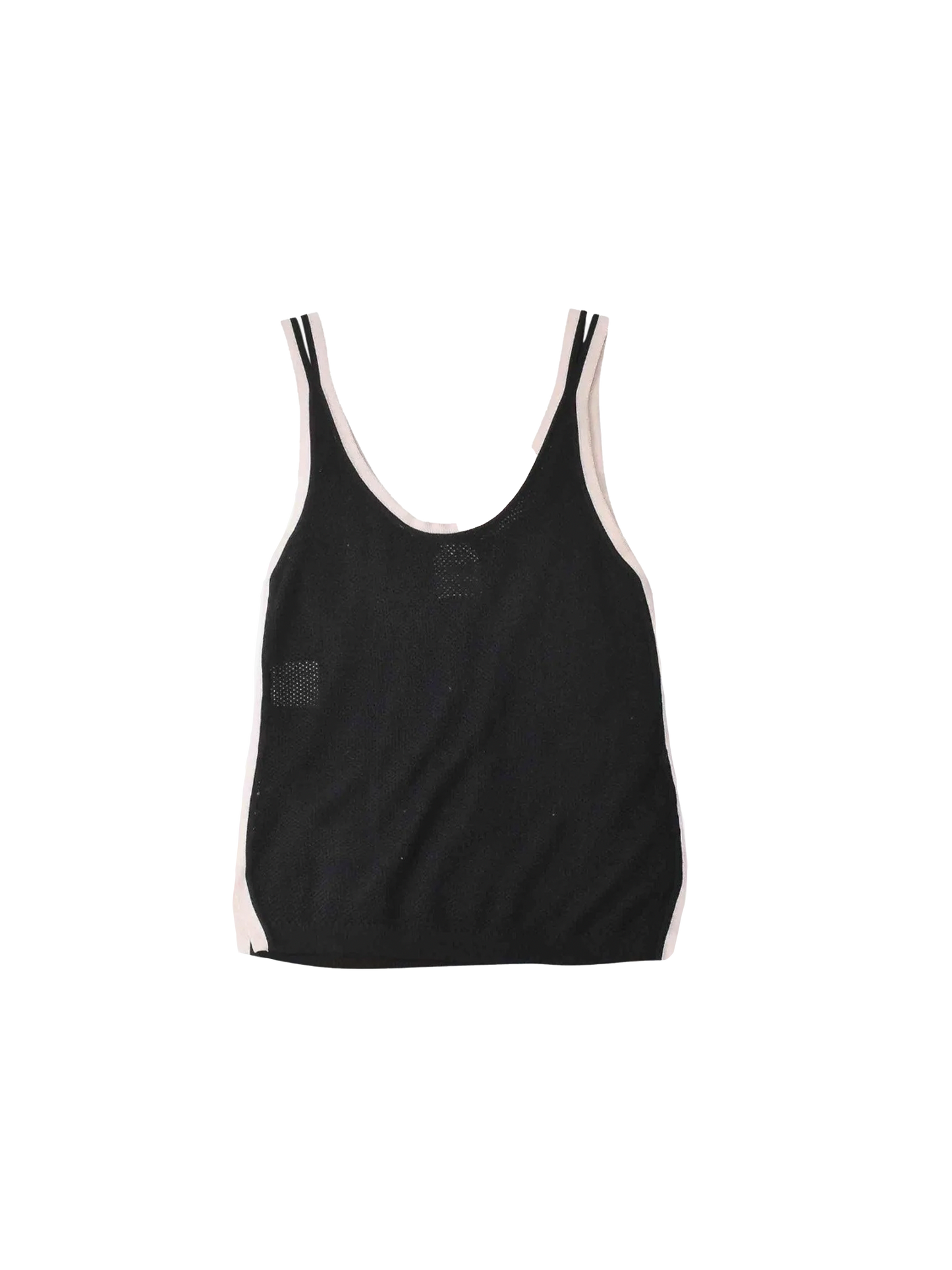 Chanel 2000s Sport Pink and Black Mesh Tank Top