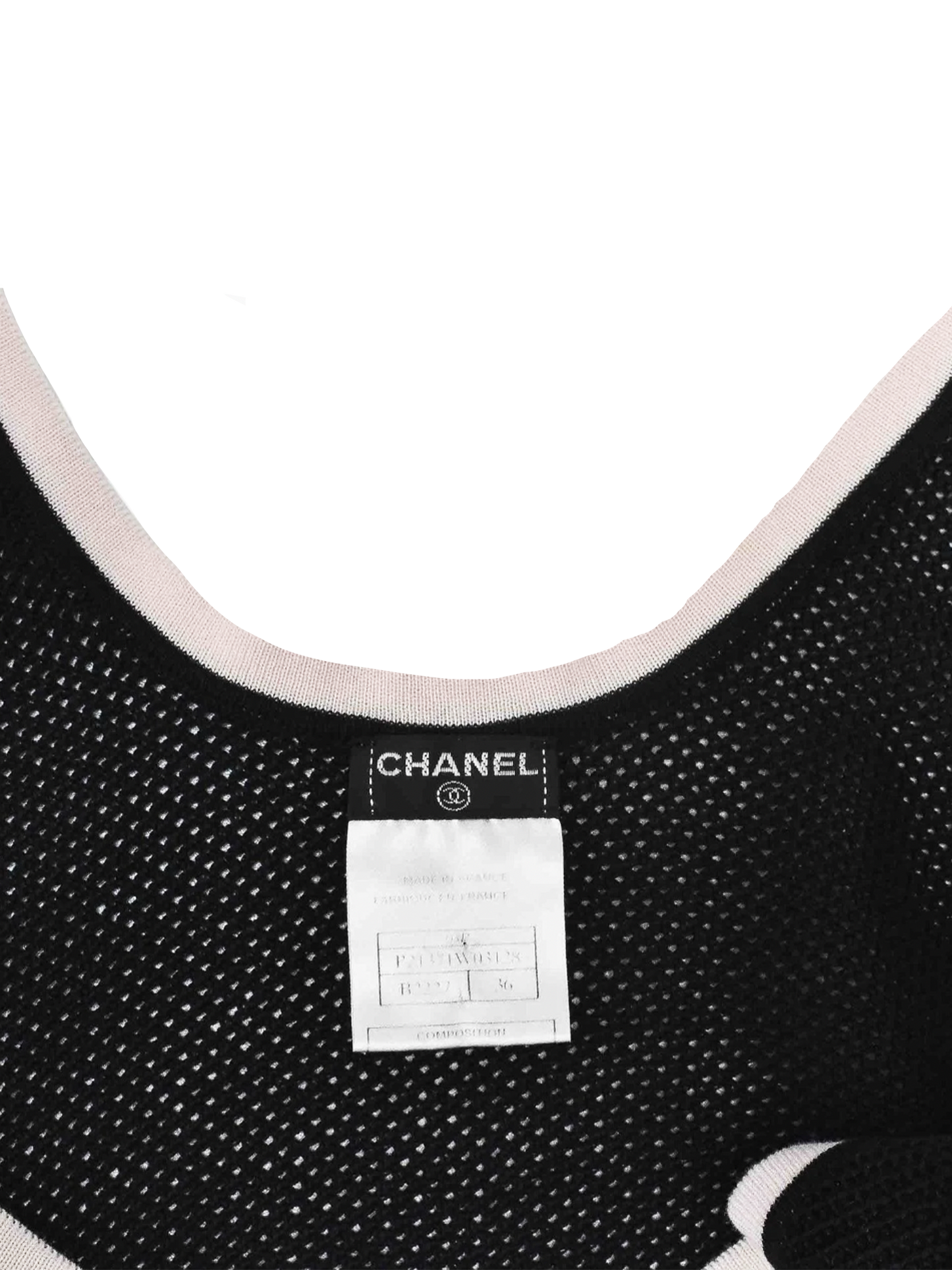 Chanel 2000s Sport Pink and Black Mesh Tank Top