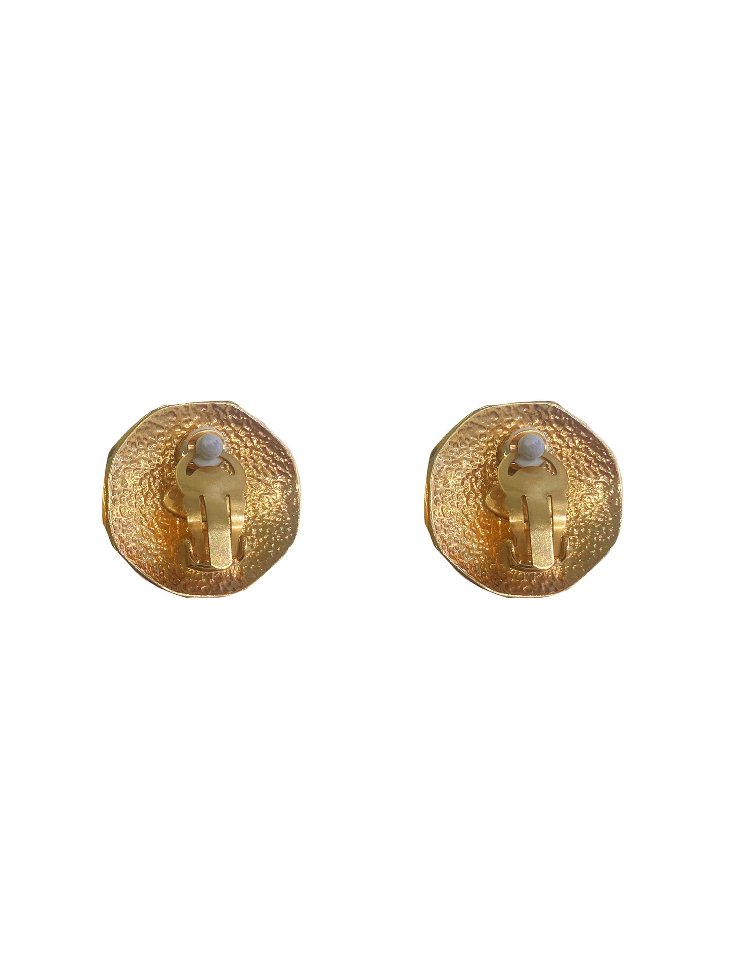 Chanel 1995 Stop Sign Clip-On Earrings