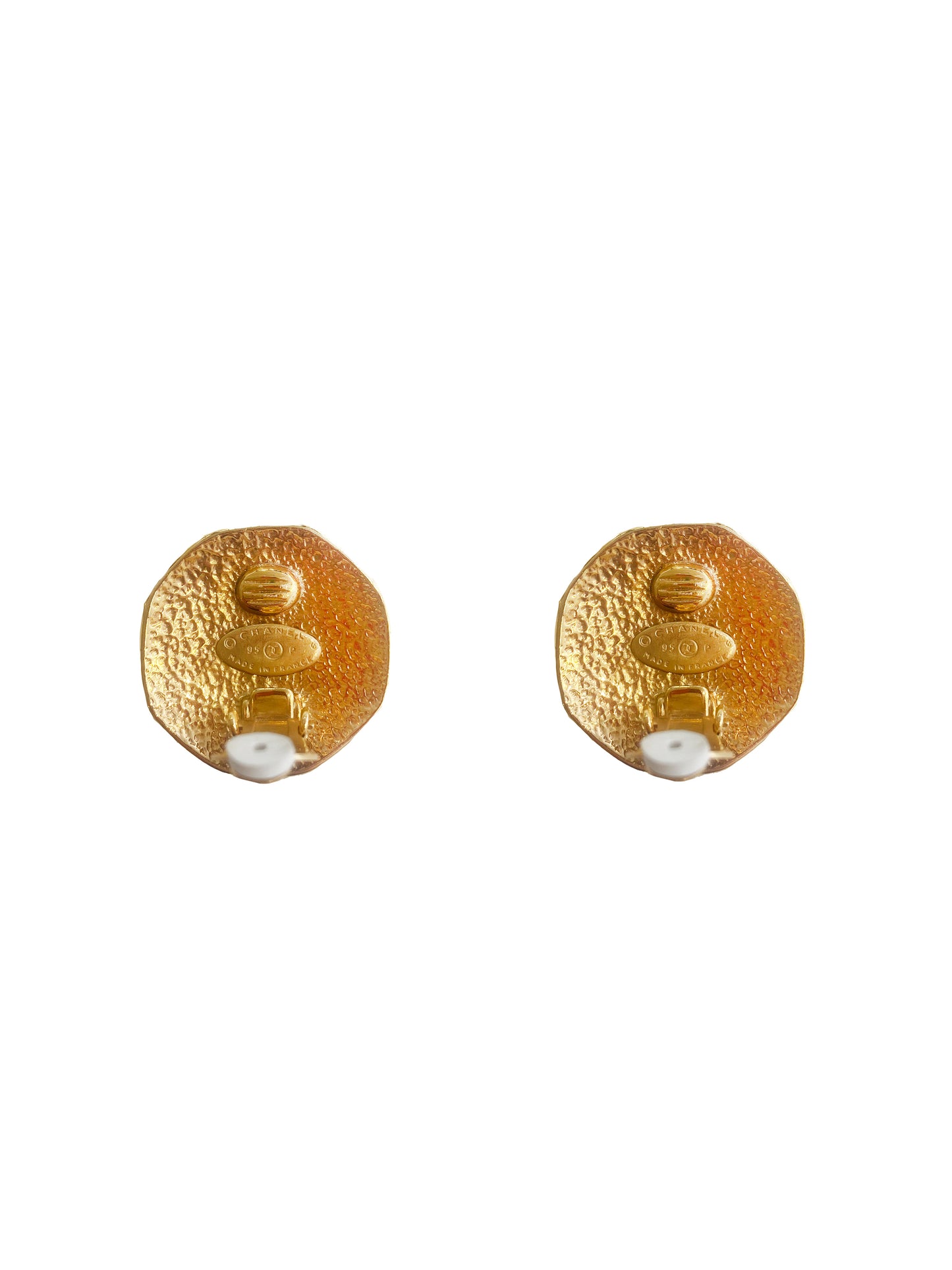 Chanel 1995 Stop Sign Clip-On Earrings