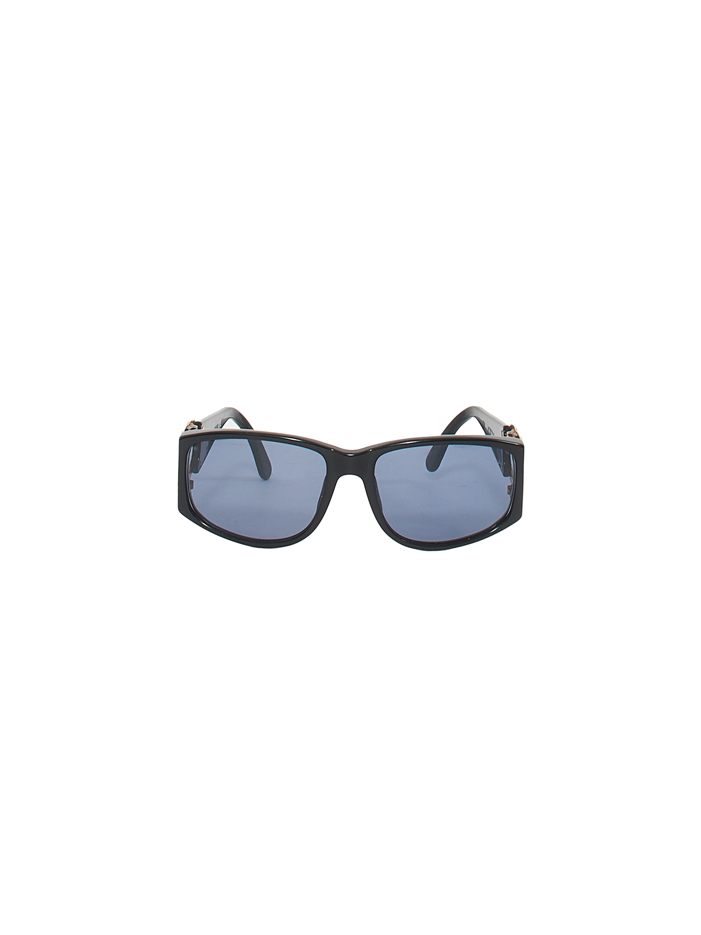 Chanel 1990s Gold Logo Square Sunglasses