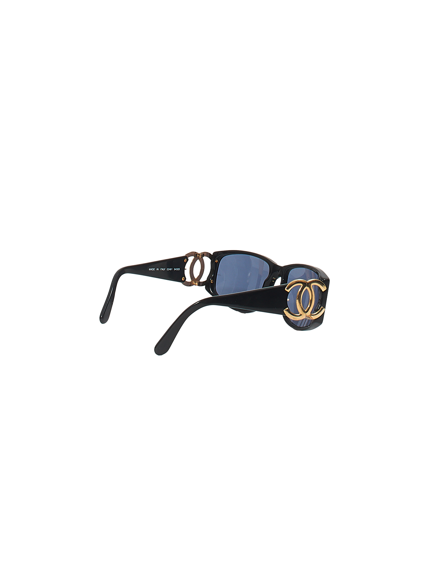 Chanel 1990s Gold Logo Square Sunglasses
