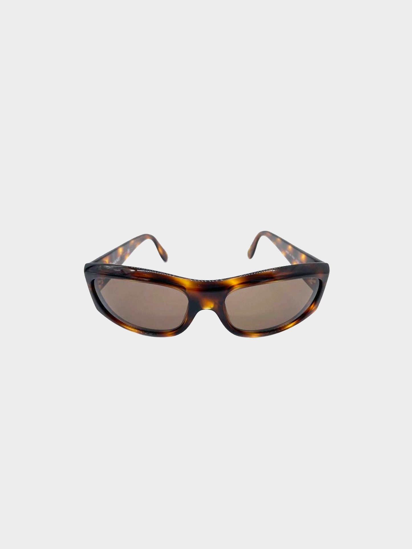Chanel 2000s Wrap Frame Tortoise Sunglasses
