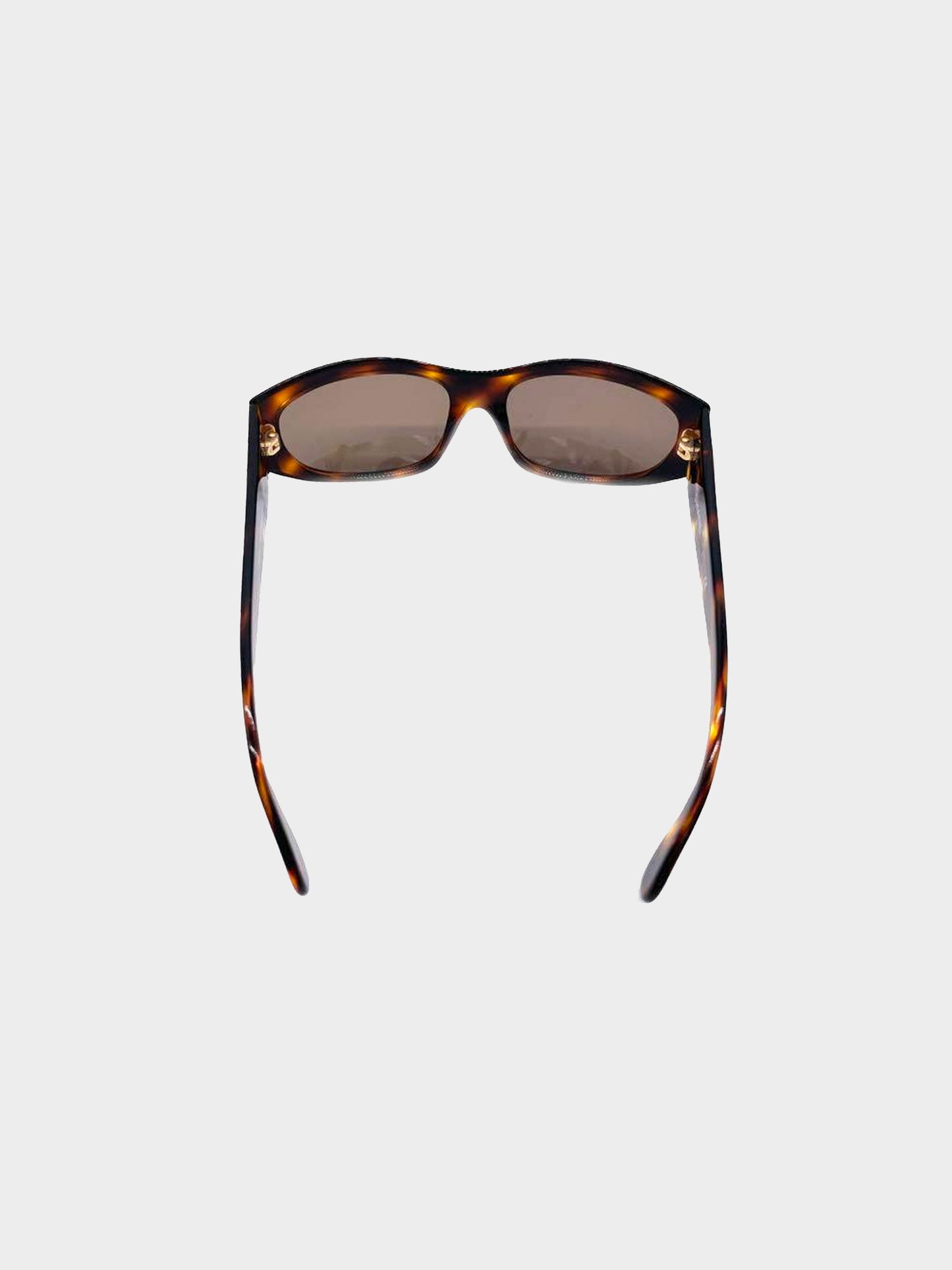 Chanel 2000s Wrap Frame Tortoise Sunglasses
