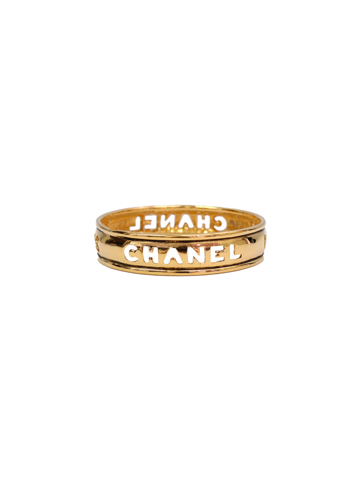 Chanel 2000s Gold CC Thin Bangle
