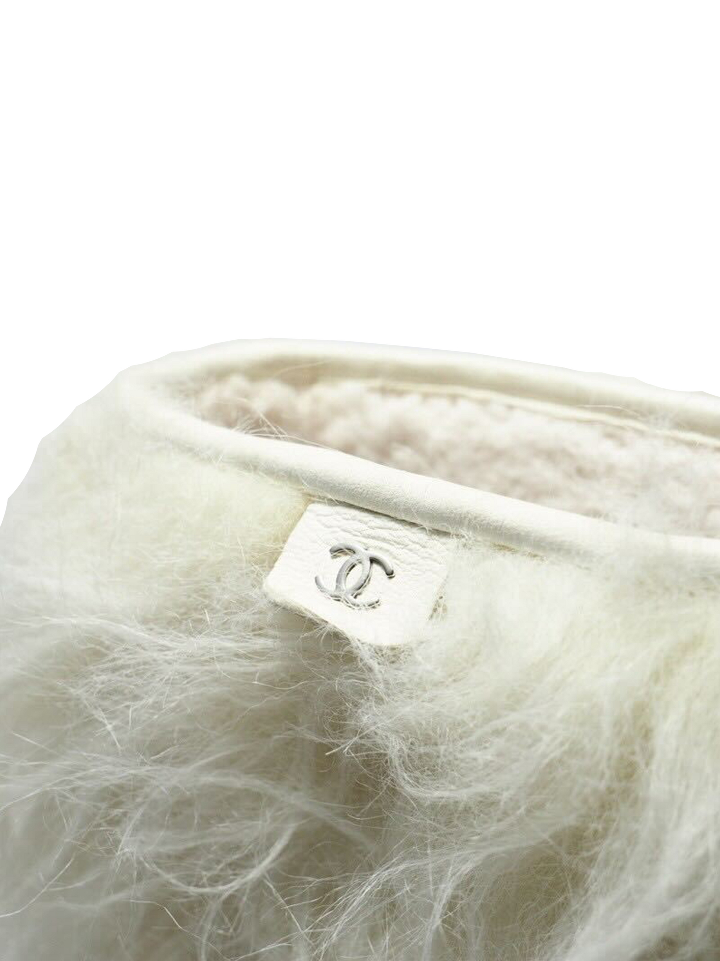 Chanel FW 2010 Rare White Fur CC Boots