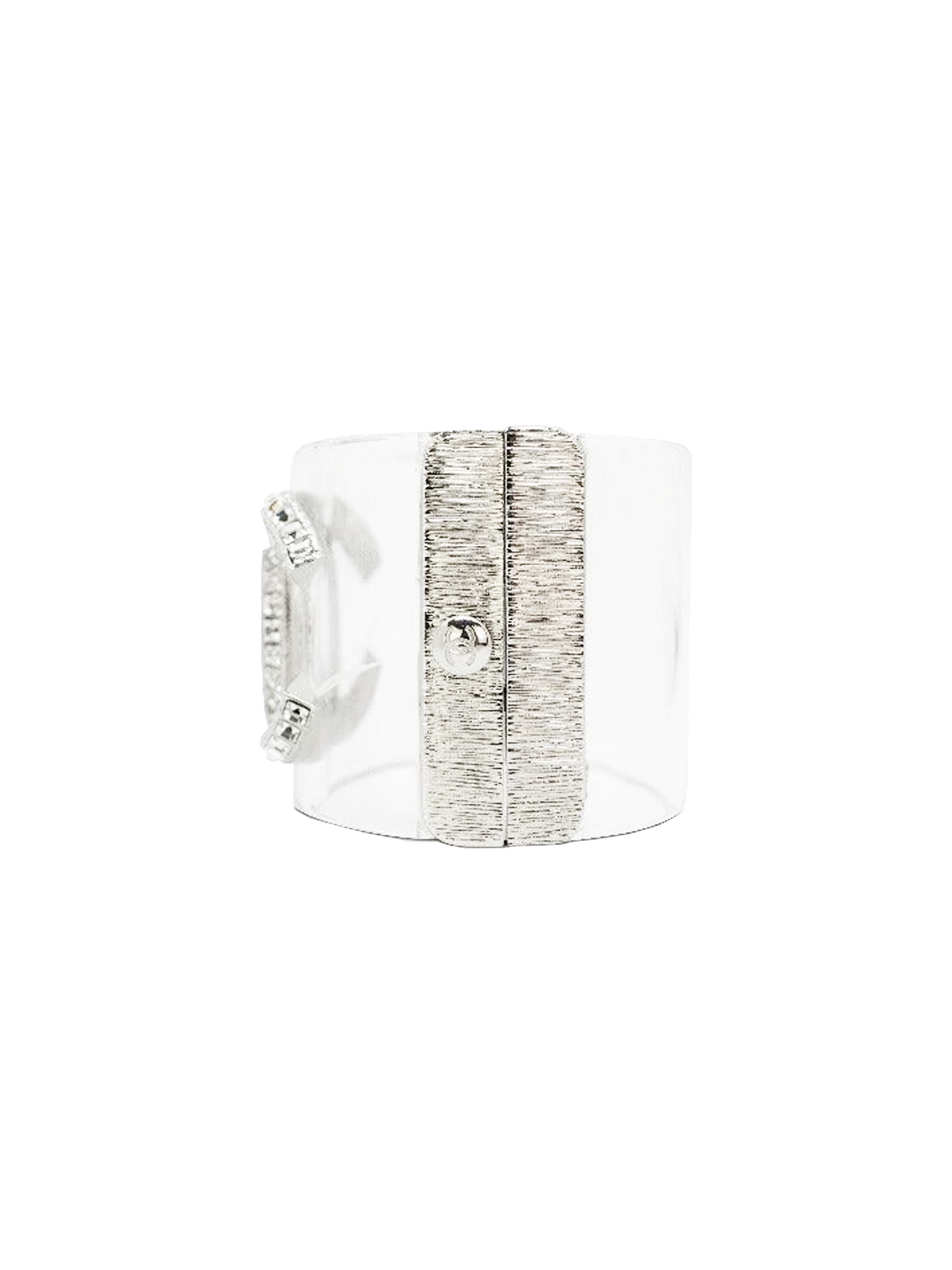 Chanel SS 2016 Clear Rhinestone Cuff