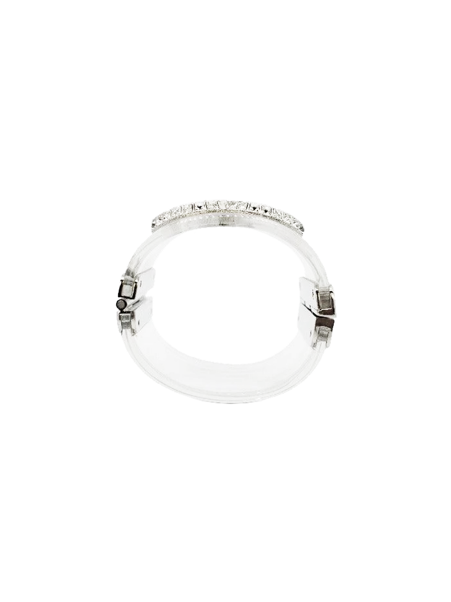 Chanel SS 2016 Clear Rhinestone Cuff