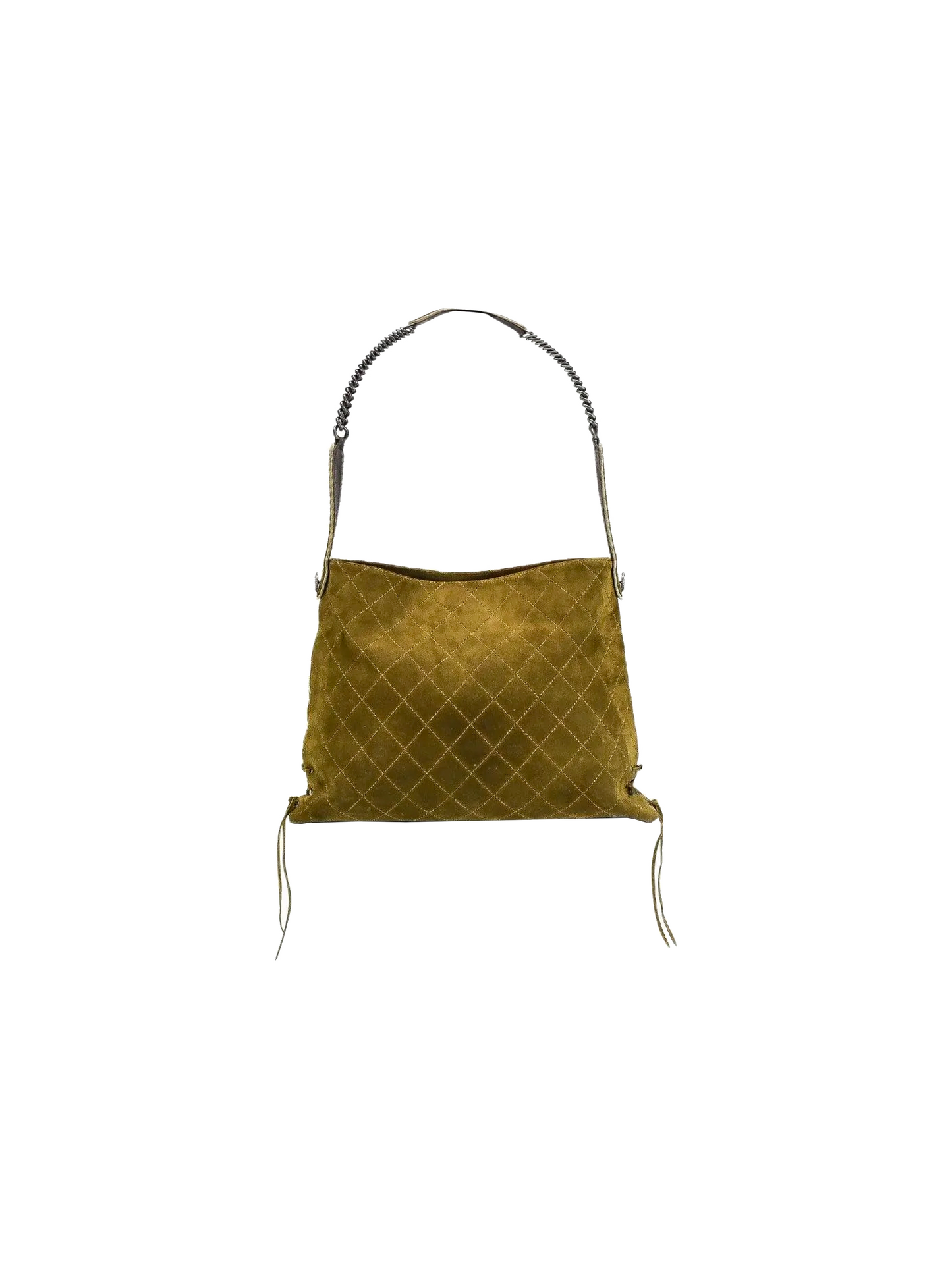 Chanel 2015 Olive Suede Hunting Bag