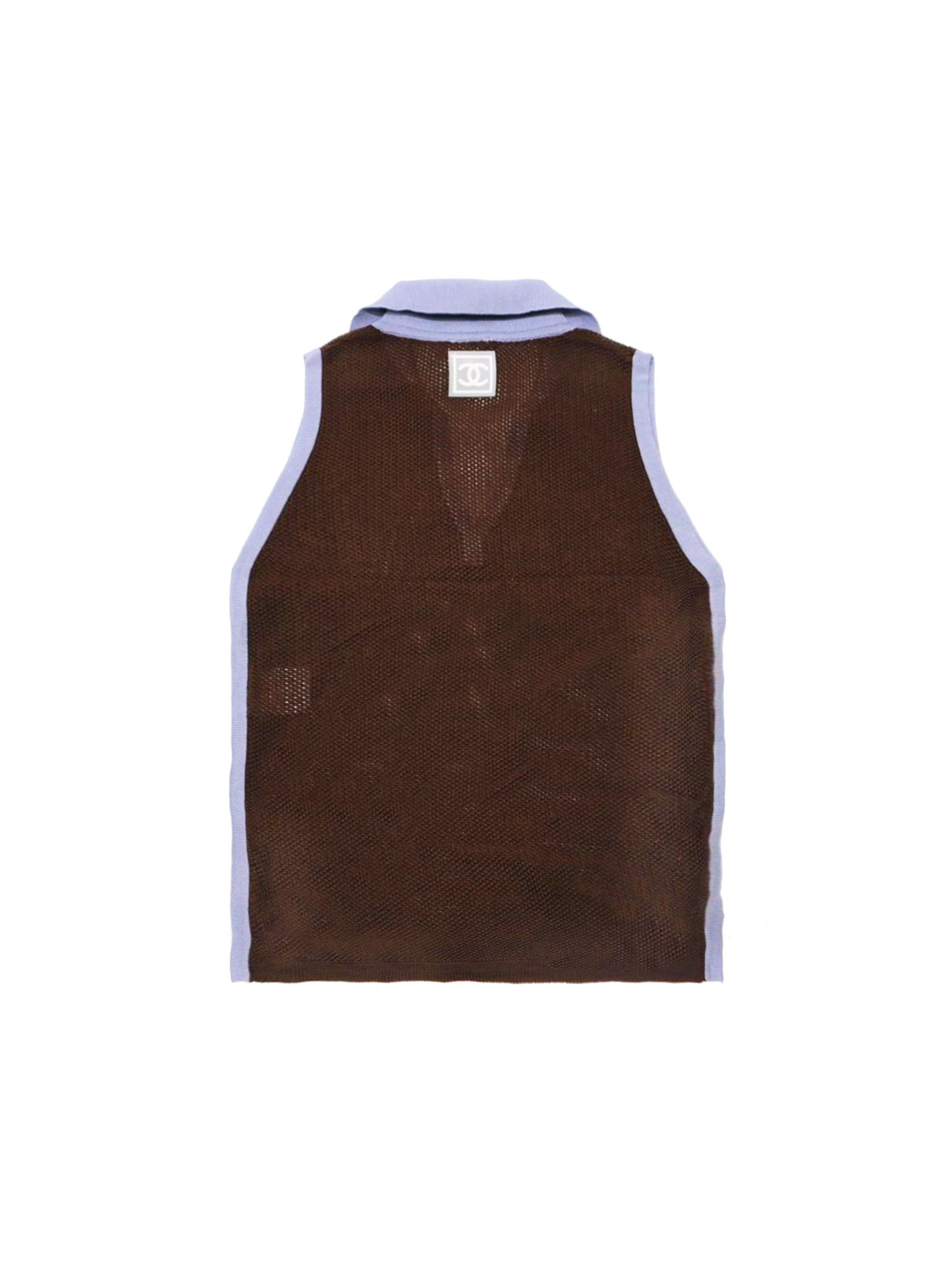 Chanel 2000s Purple and Brown Rare Knit Tank