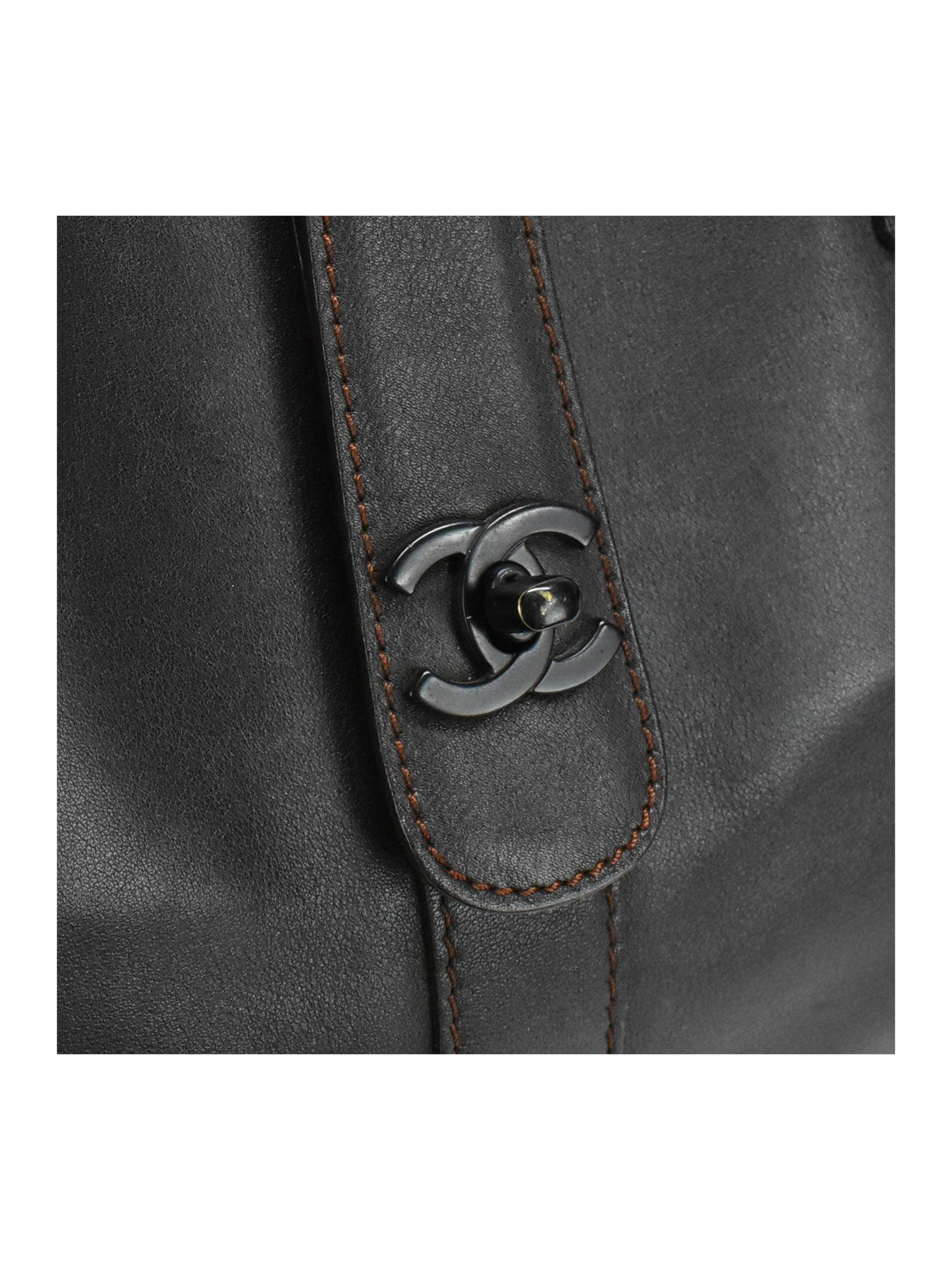 Chanel 1999 Black Leather Tote