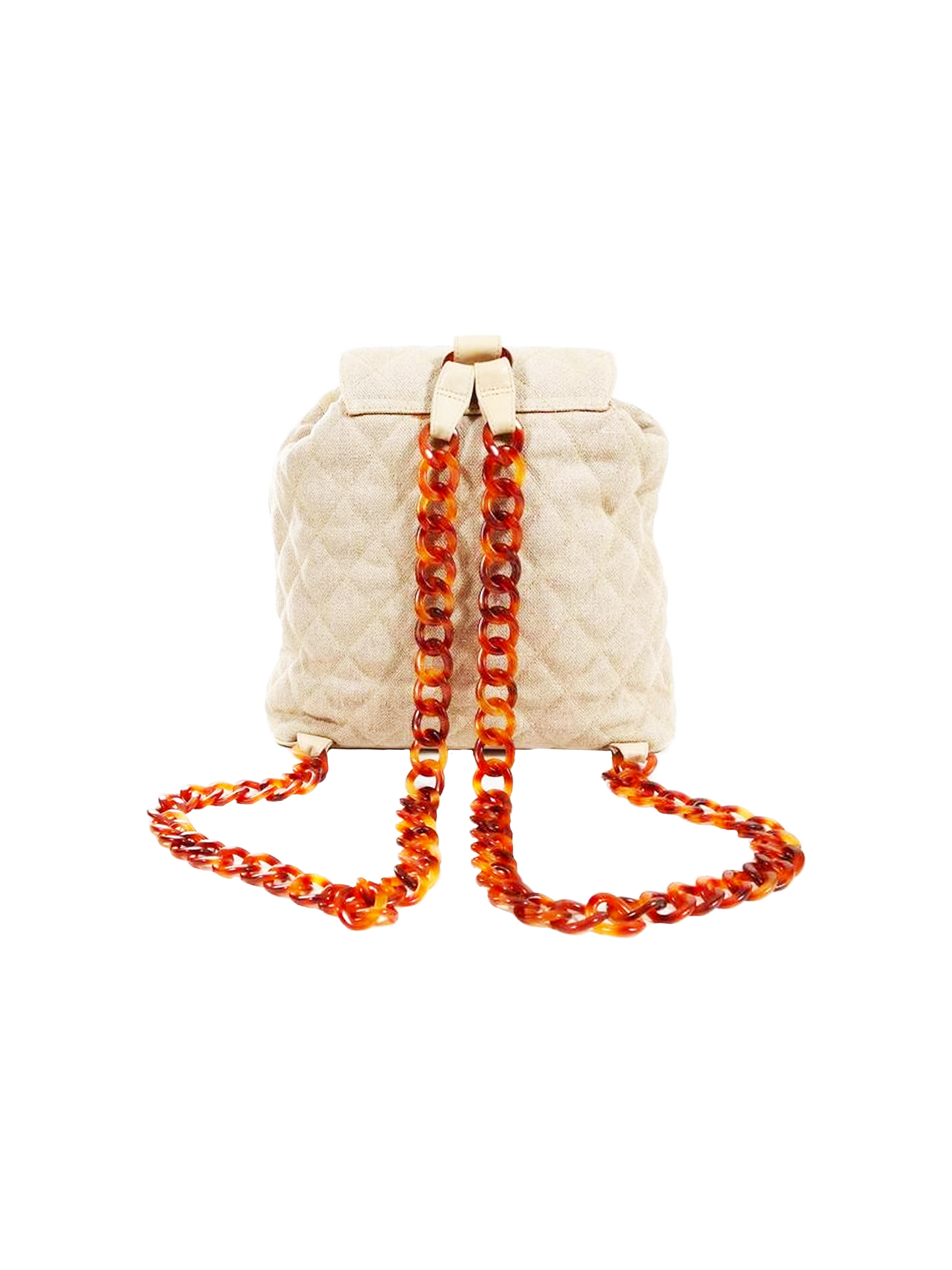 Chanel 1990s Linen Quilted Backpack