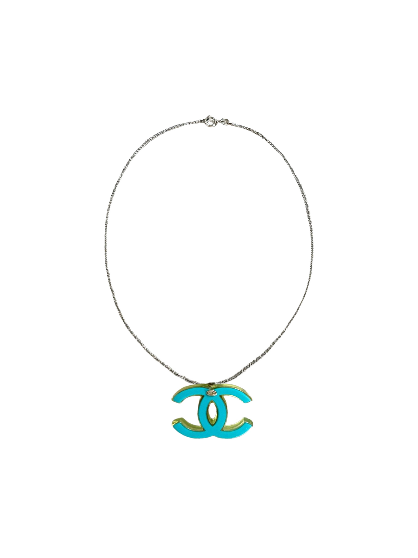 Chanel Spring 2008 Green Enamel Necklace
