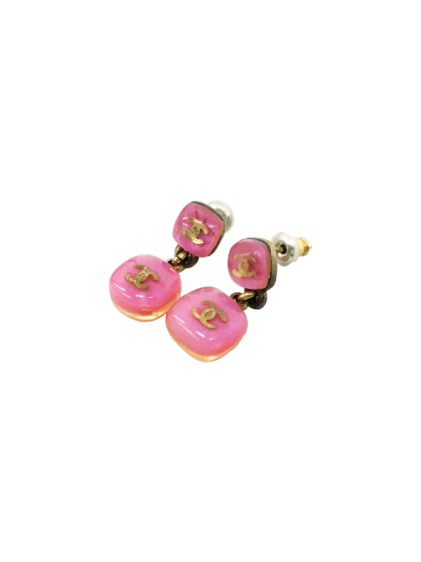 Chanel 2000s Pink Candy Acrylic Earring